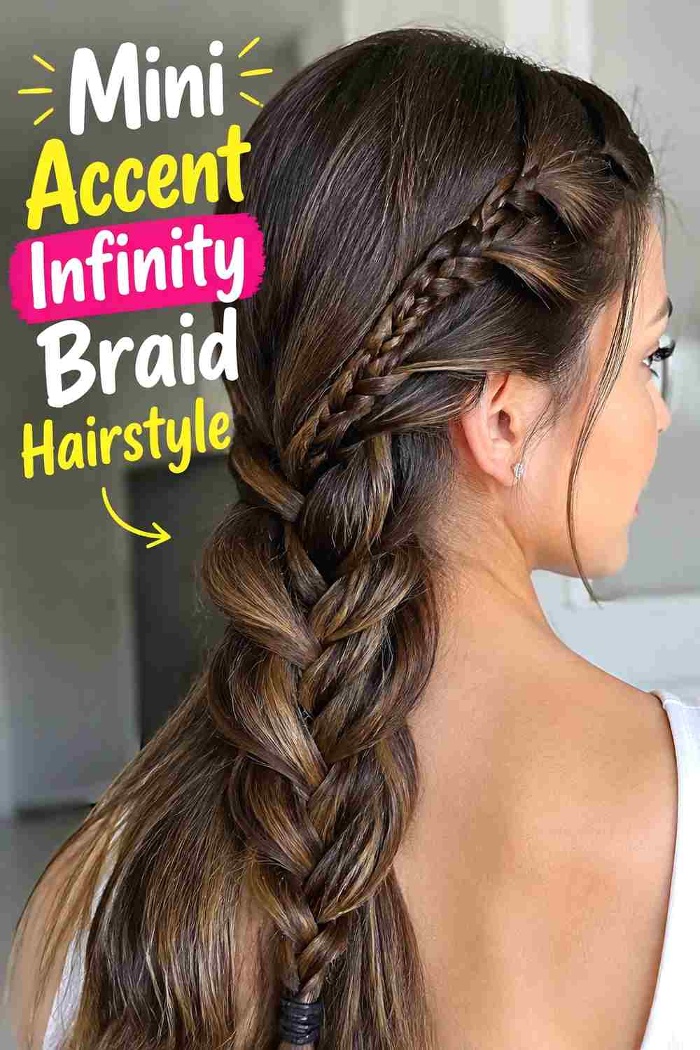 13. Mini Accent Infinity Braid Hairstyle
