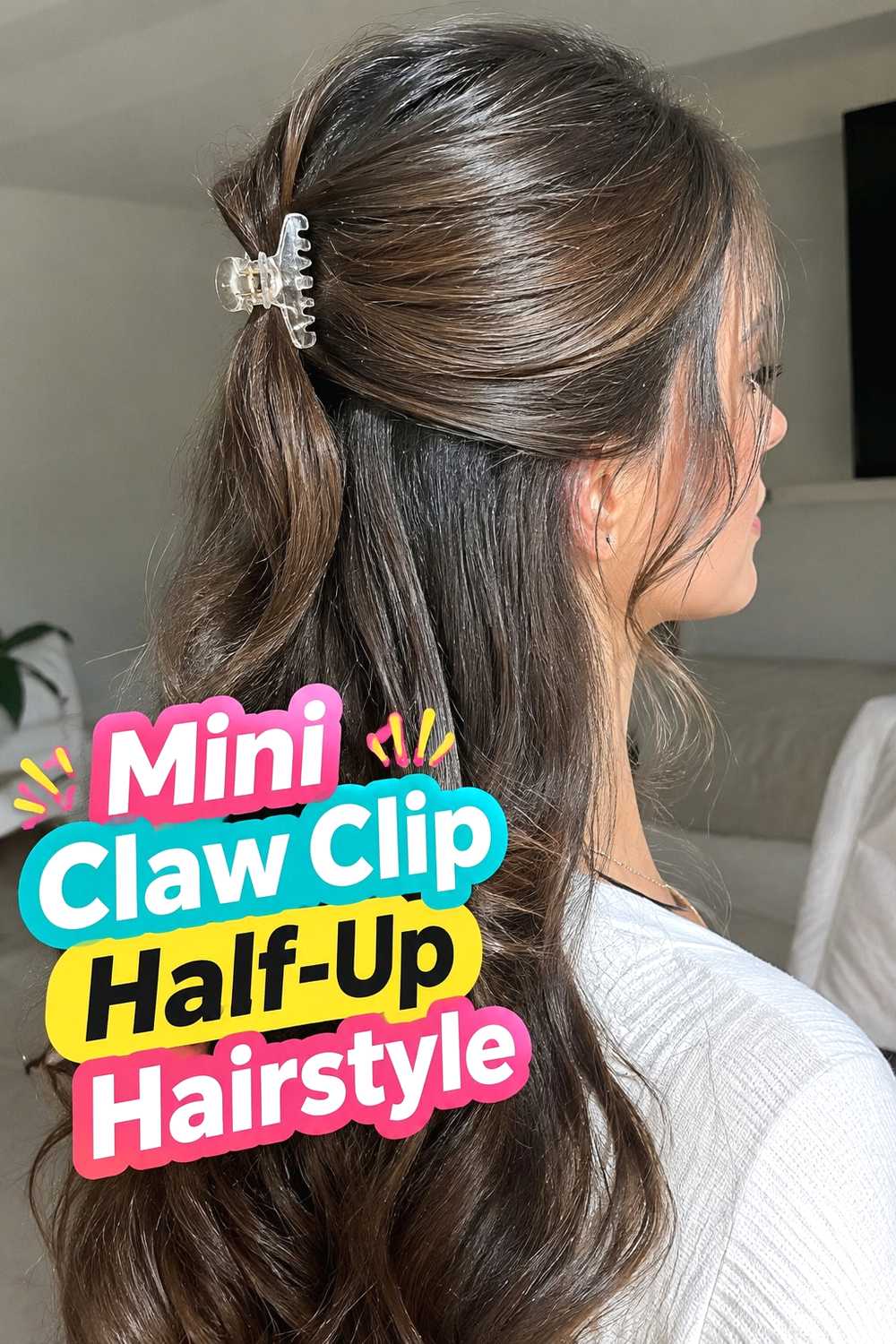 6. Mini Claw Clip Half Up Hairstyle