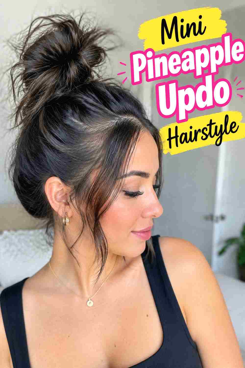 11. Mini Pineapple Updo Hairstyle