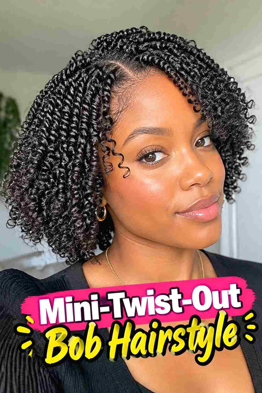 12. Mini Twist Out Bob Hairstyle