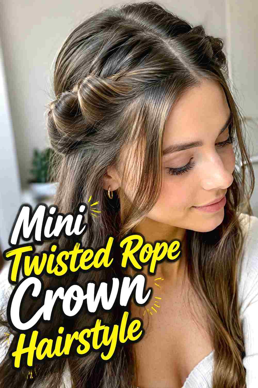16. Mini Twisted Rope Crown Hairstyle