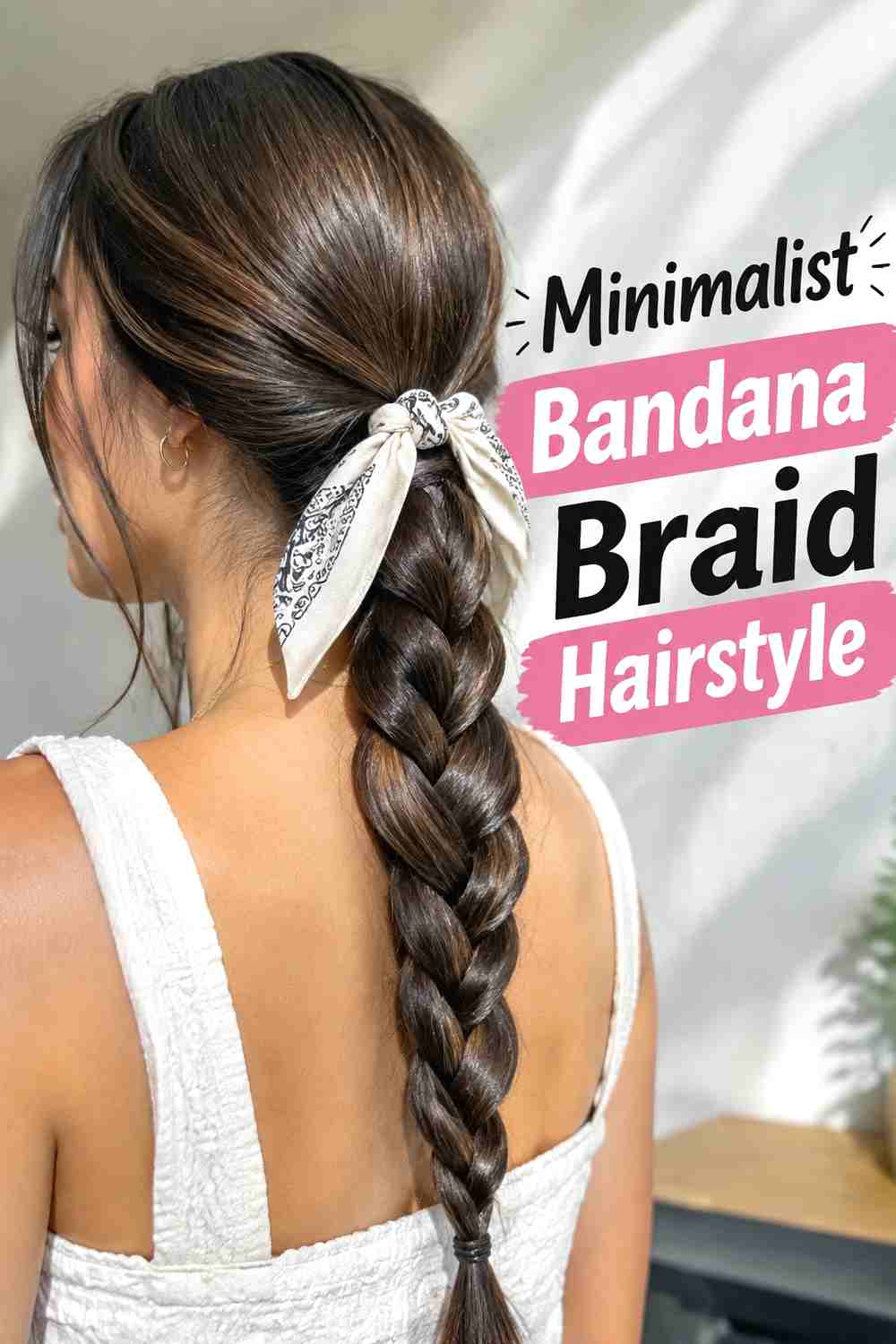 20. Minimalist Bandana Braid Hairstyle