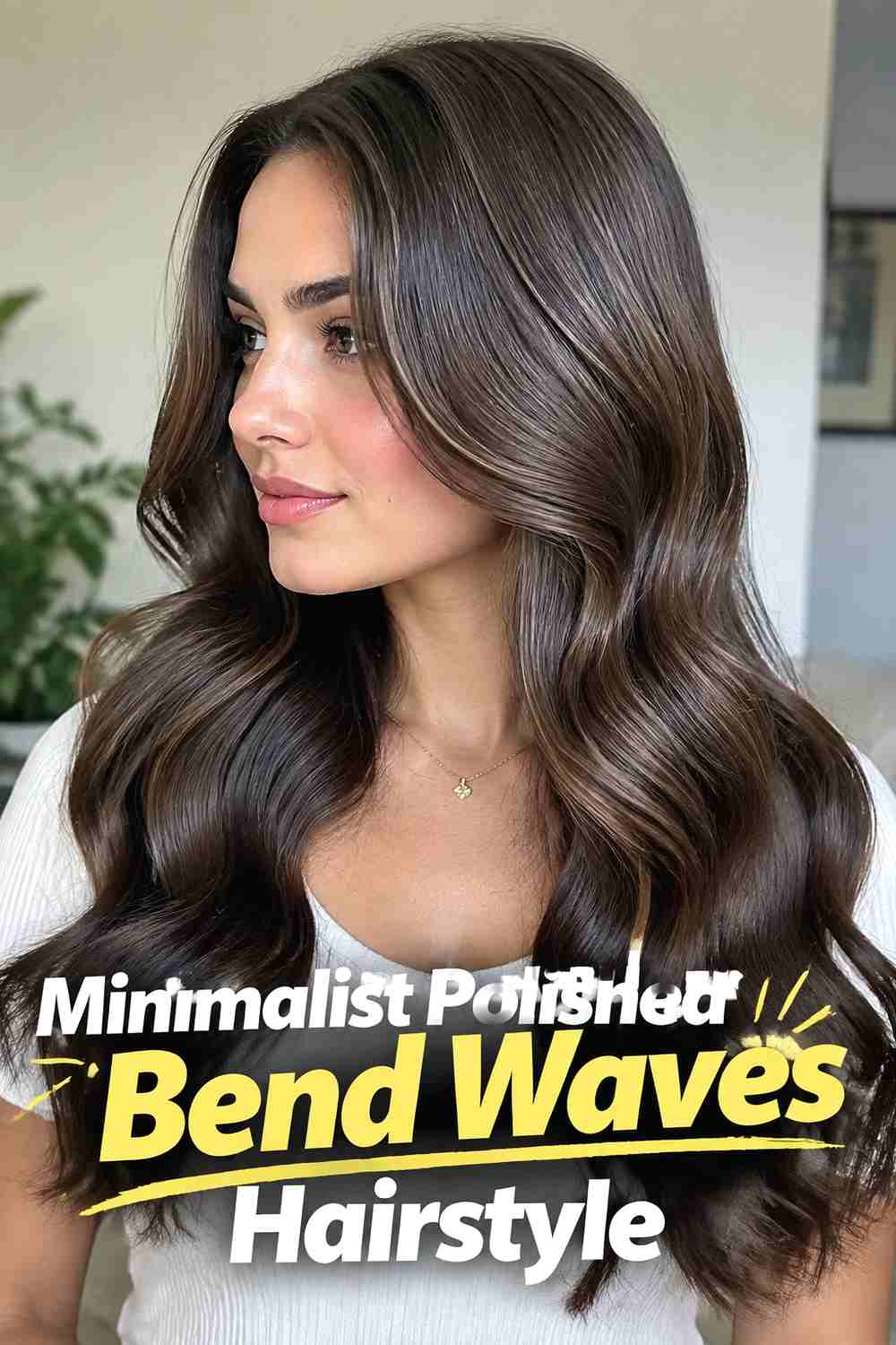 16. Minimalist Polished Bend Waves Hairstyle
