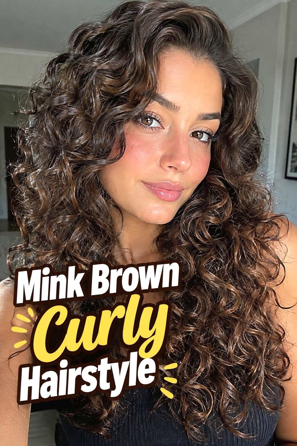 9. Mink Brown Curly Hairstyle