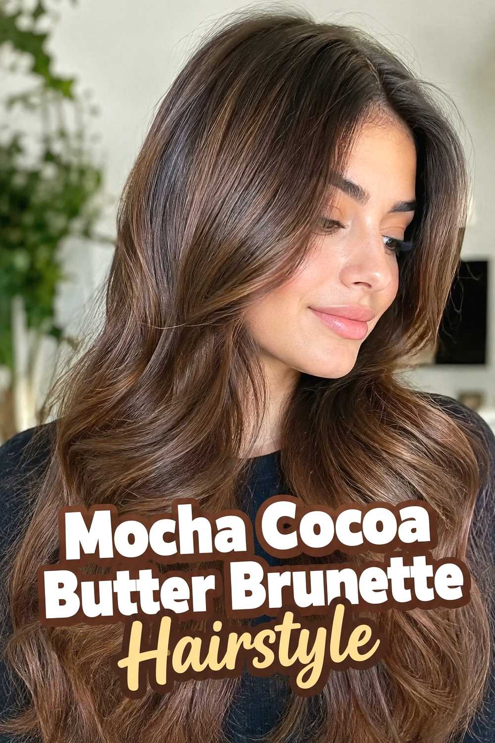 6. Mocha Cocoa Butter Brunette Hairstyle