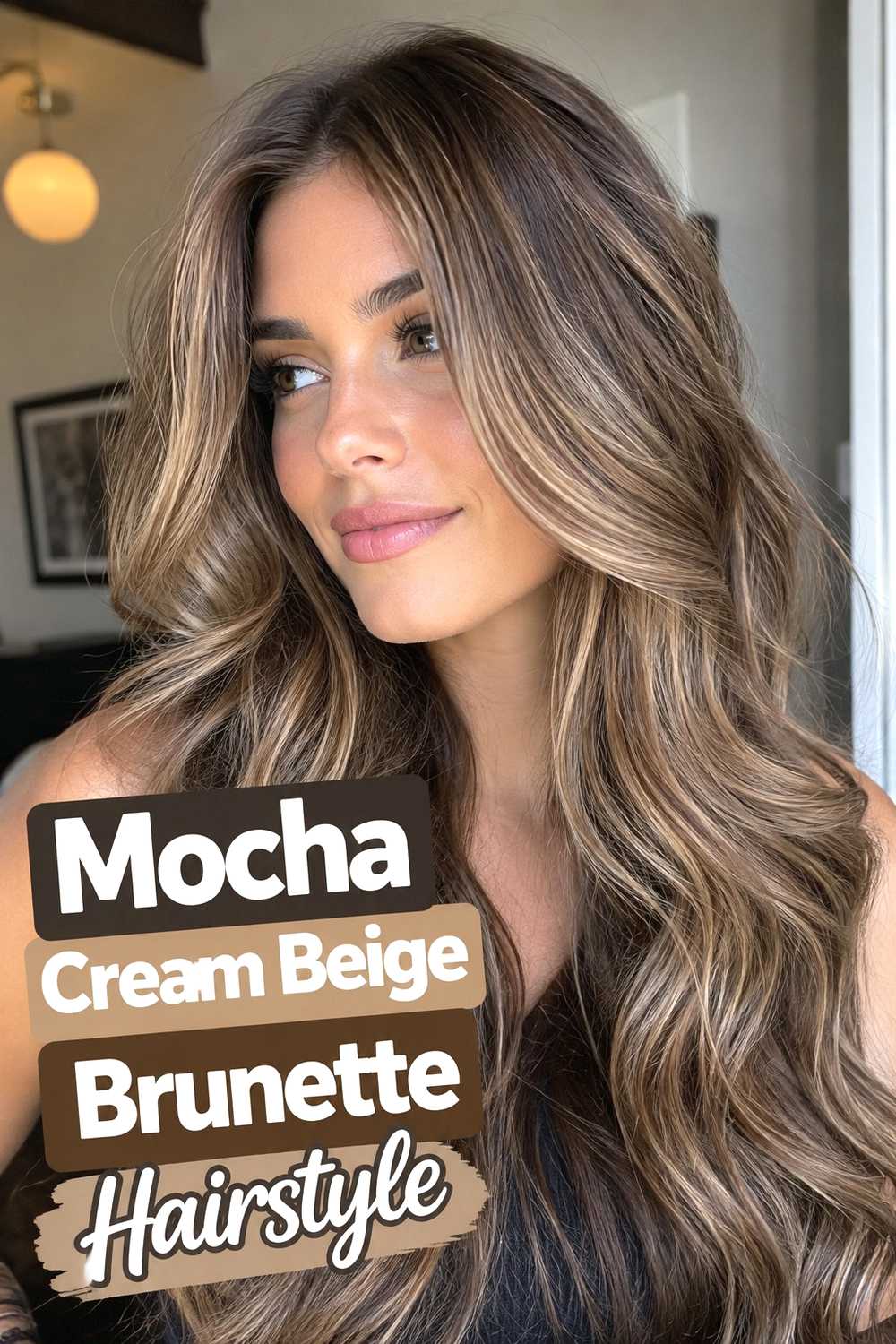 3. Mocha Cream Beige Brunette Hairstyle