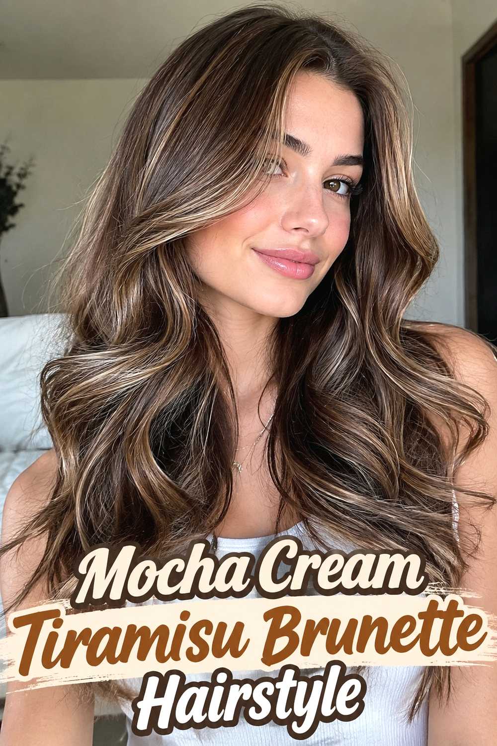 6. Mocha Cream Tiramisu Brunette Hairstyle