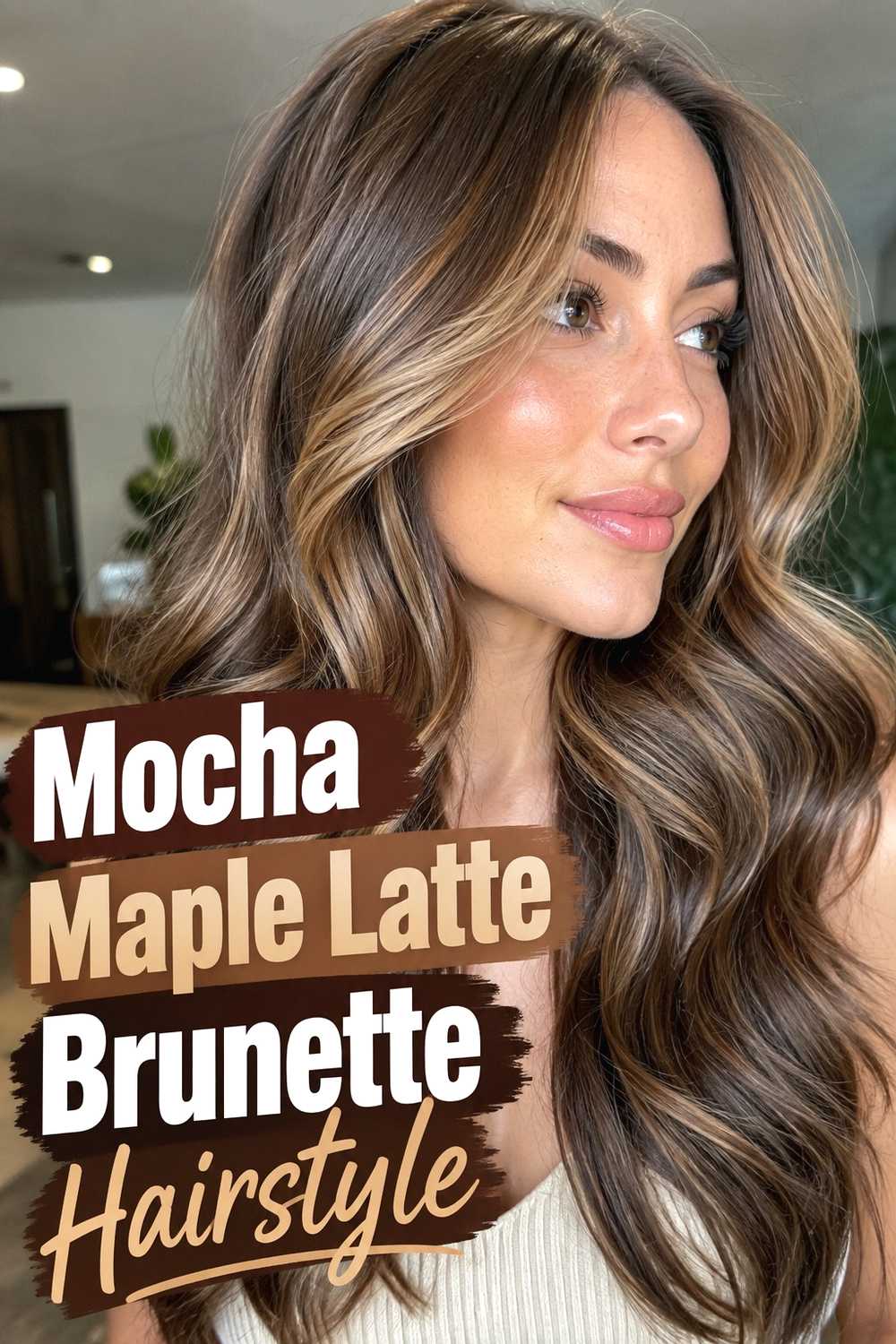 4. Mocha Maple Latte Brunette Hairstyle