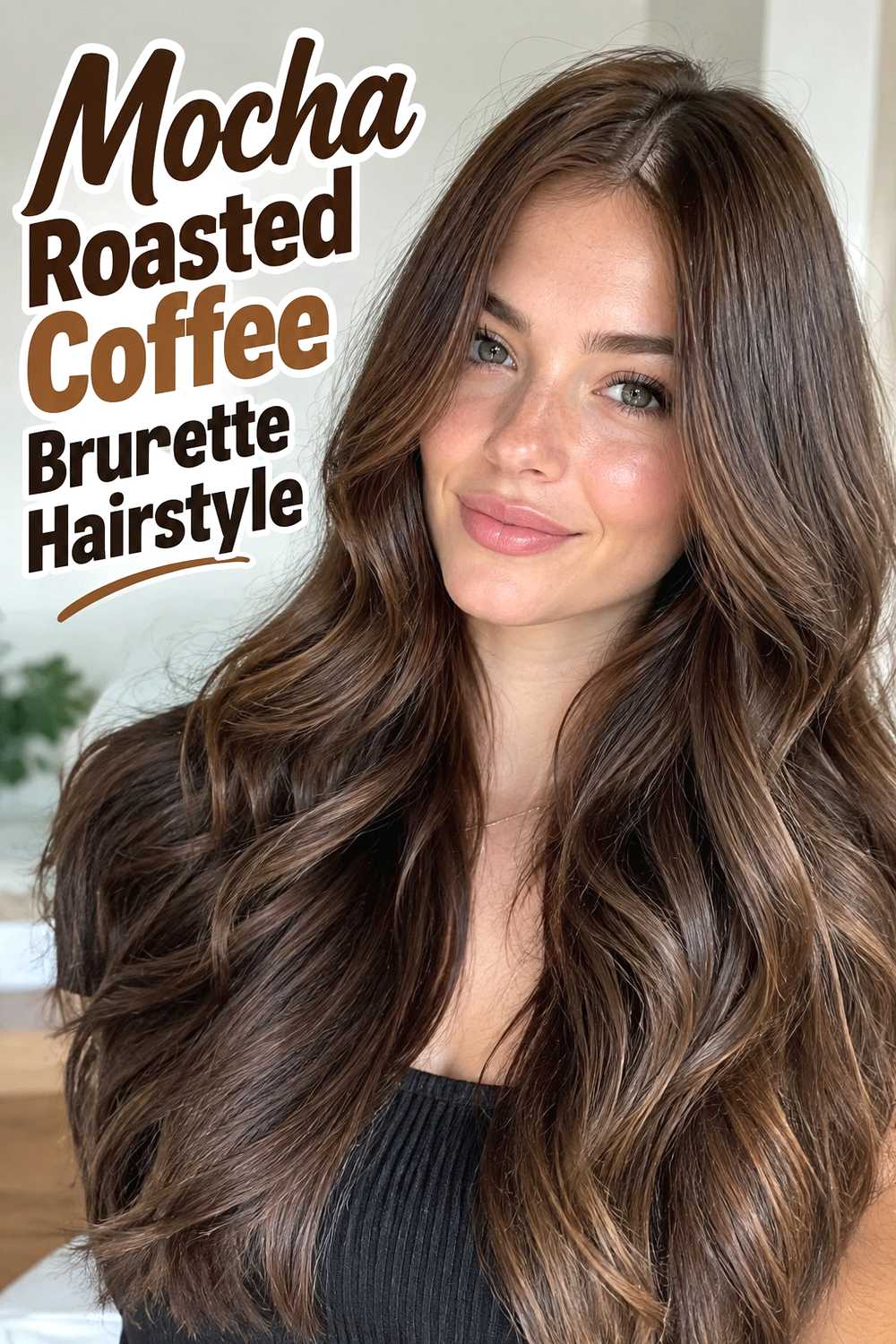 3. Mocha Roasted Coffee Brunette Hairstyle