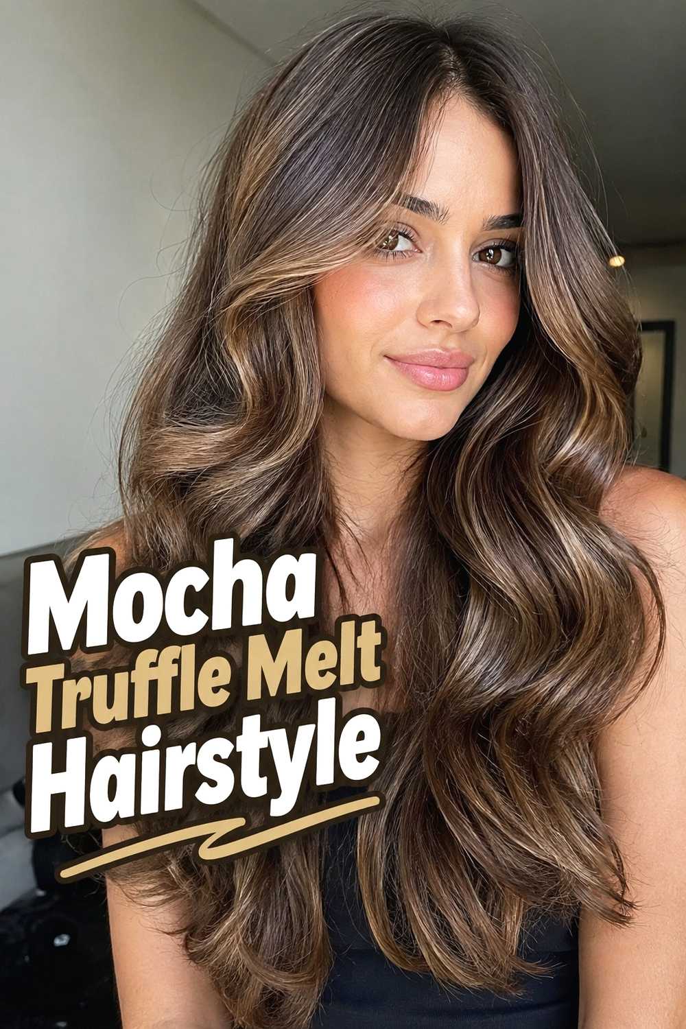13. Mocha Truffle Melt Hairstyle