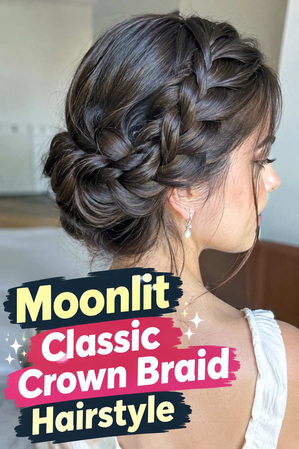 Moonlit Classic Crown Braid Hairstyle