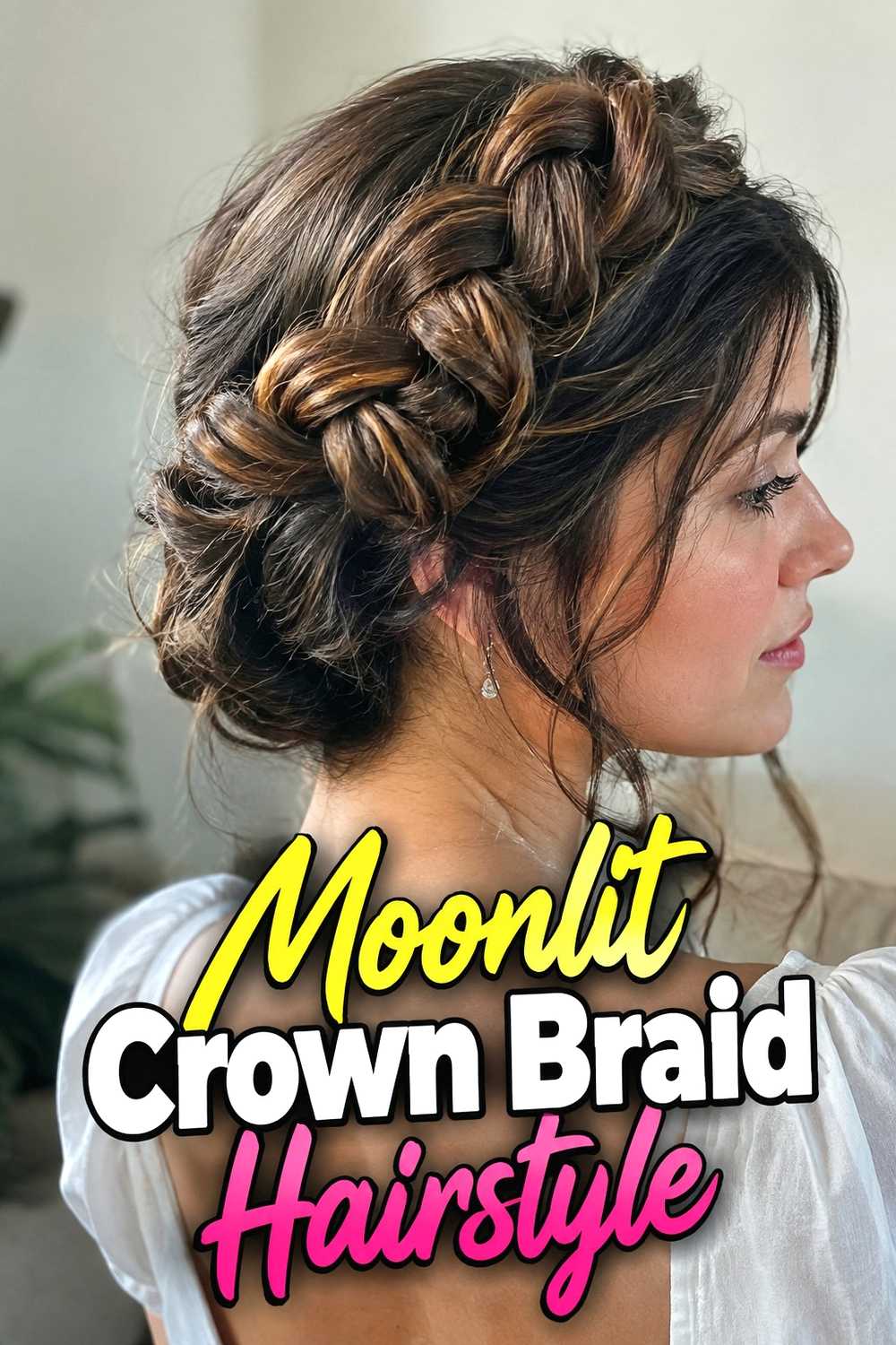 1. Moonlit Crown Braid Hairstyle