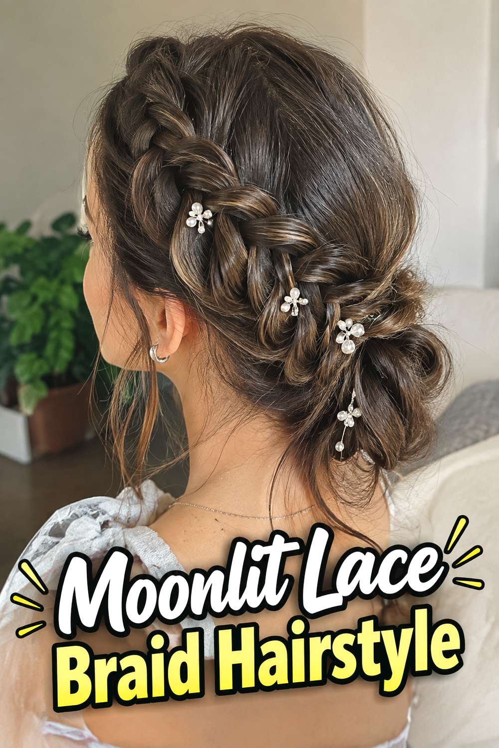 Moonlit Lace Braid Hairstyle