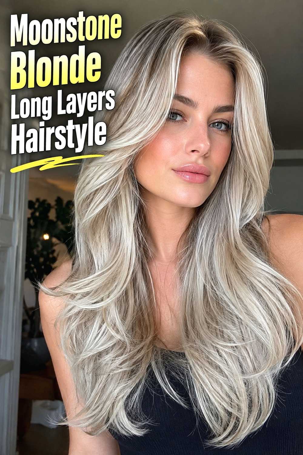 12. Moonstone Blonde Long Layers Hairstyle