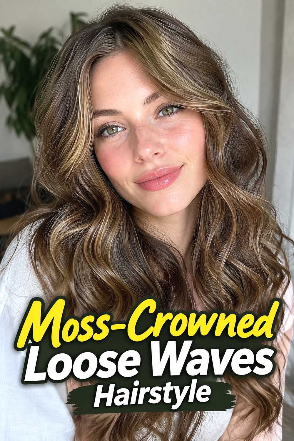 1. Moss Crowned Loose Waves Hairstyle