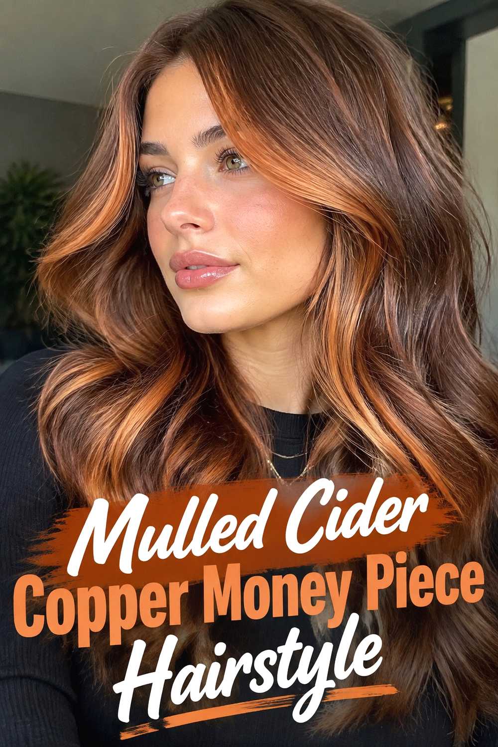 6. Mulled Cider Copper Money Piece Hairstyle