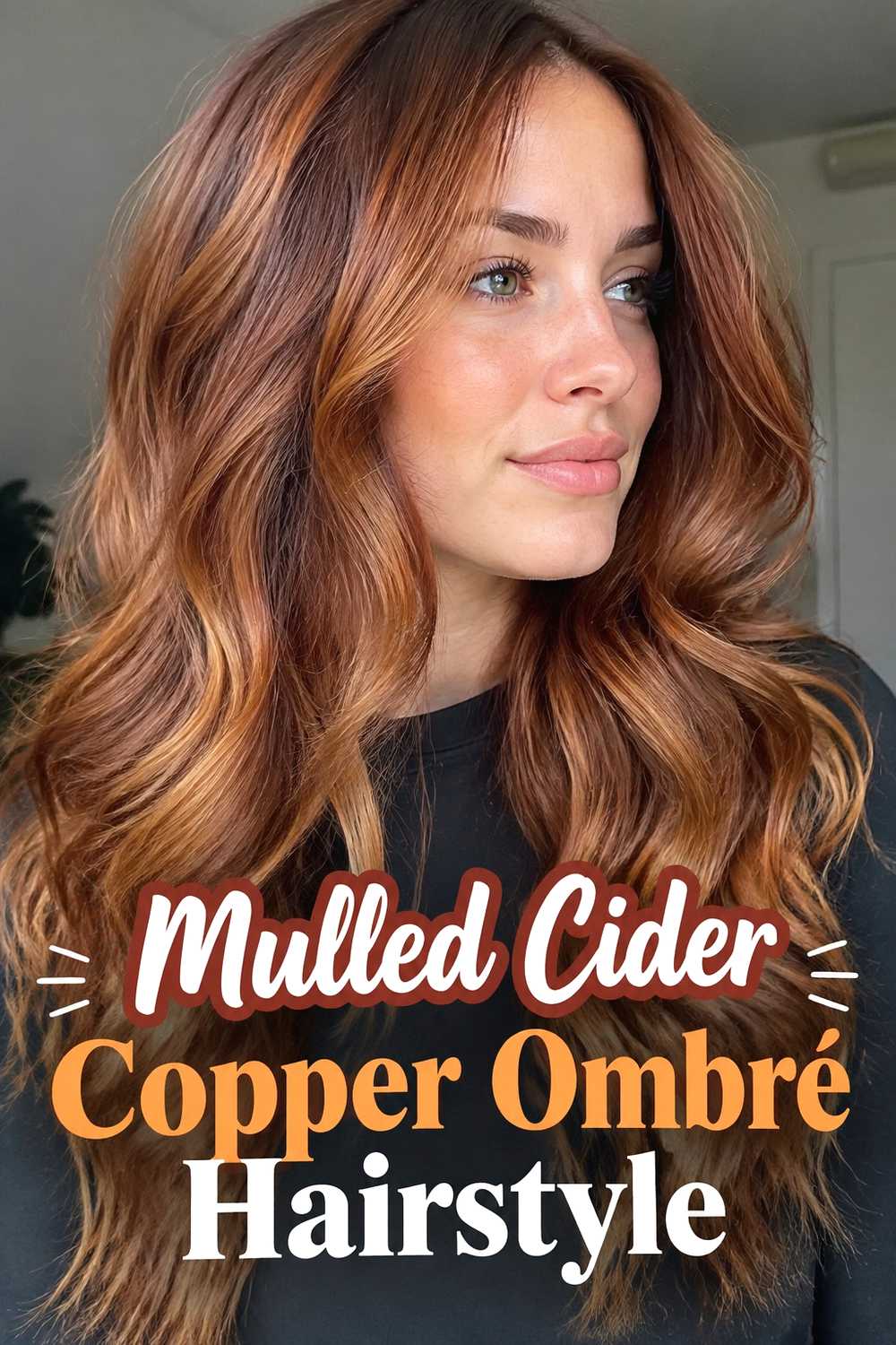 8. Mulled Cider Copper Ombre Hairstyle