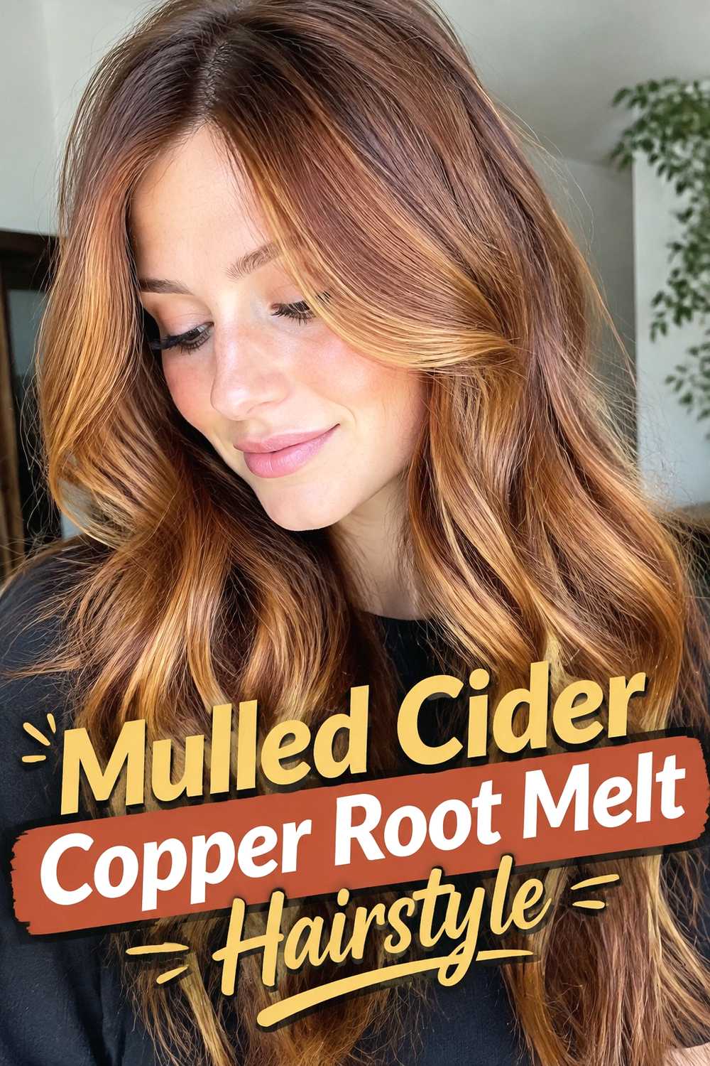 7. Mulled Cider Copper Root Melt Hairstyle