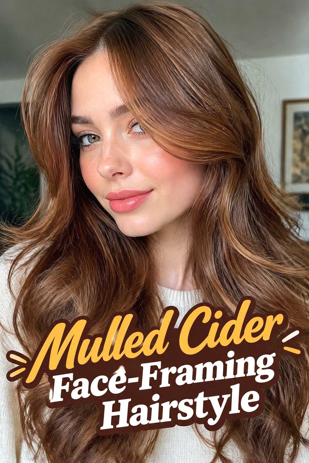 18. Mulled Cider Face Framing Hairstyle