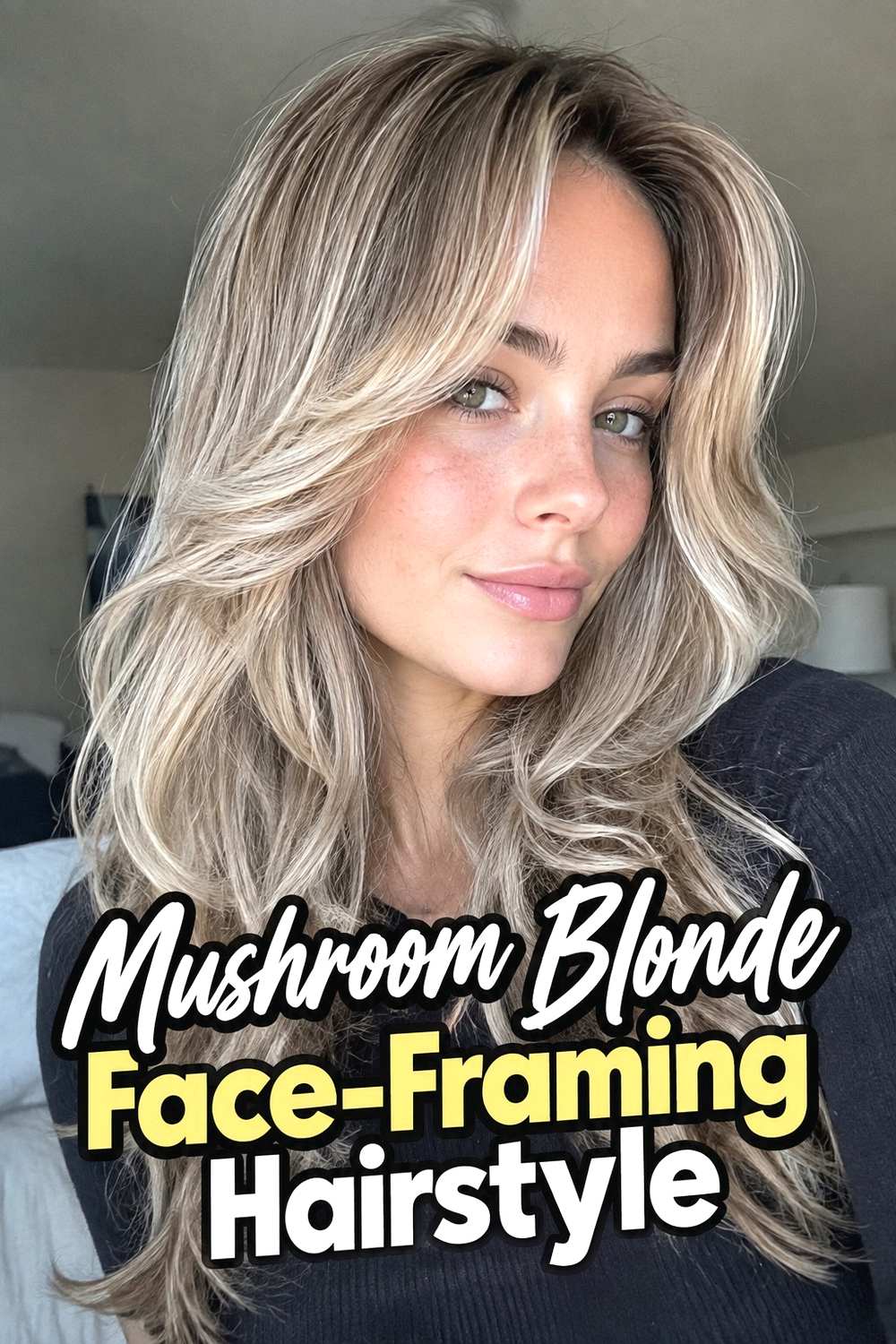 12. Mushroom Blonde Face Framing Hairstyle