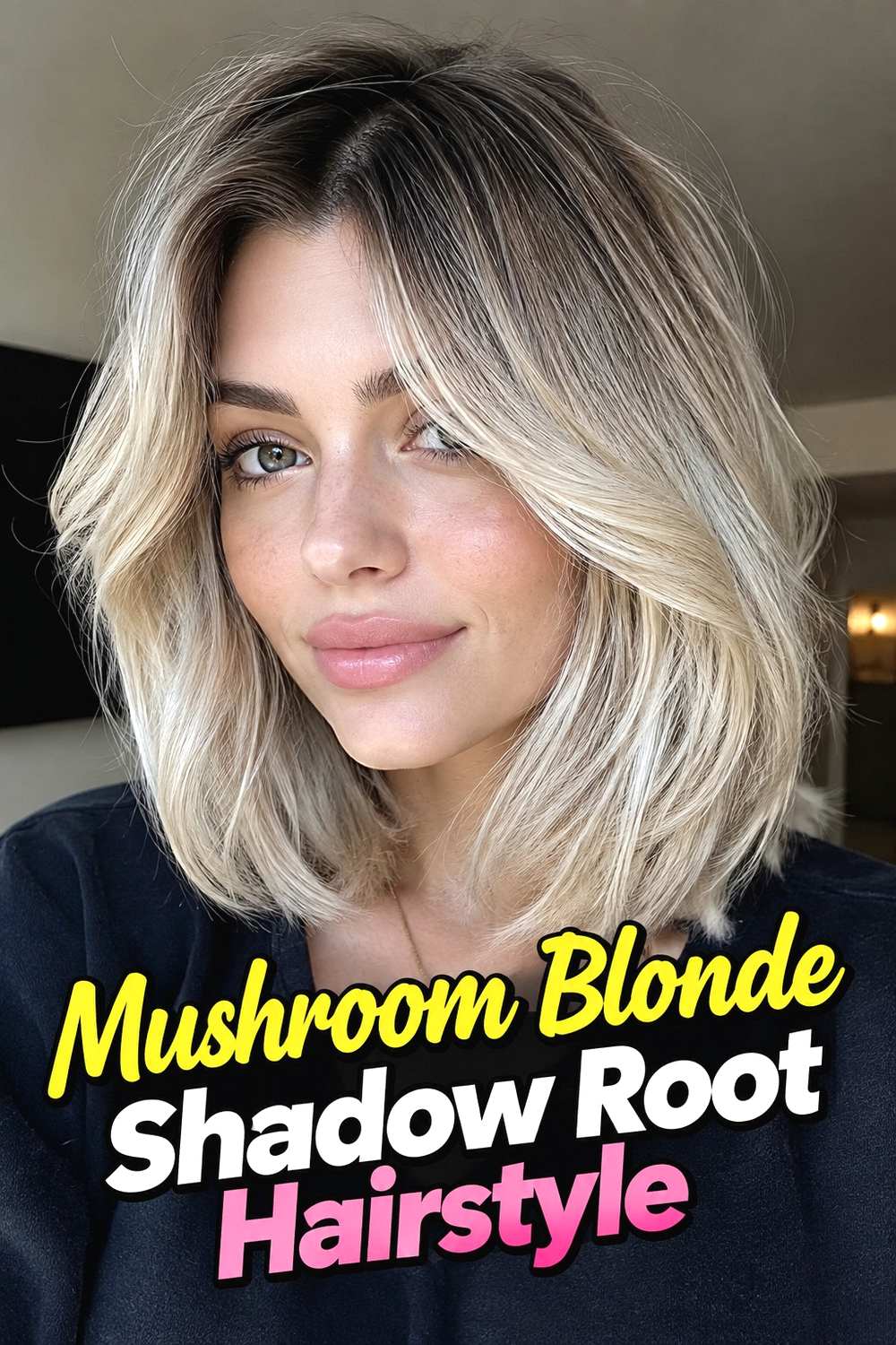 11. Mushroom Blonde Shadow Root Hairstyle