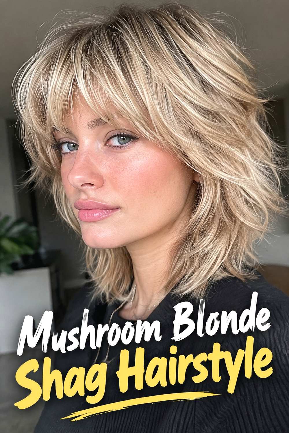 15. Mushroom Blonde Shag Hairstyle