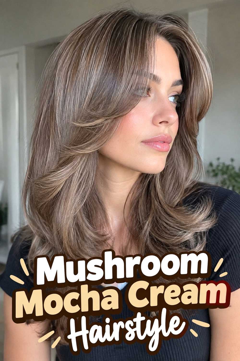 11. Mushroom Mocha Cream Hairstyle