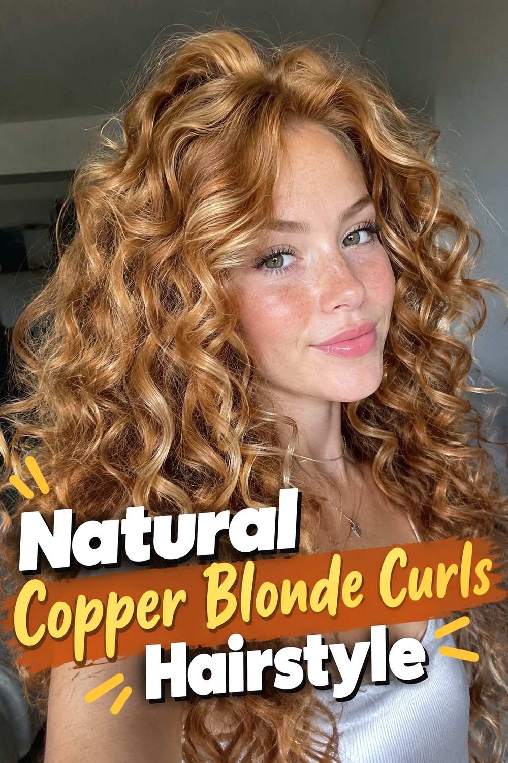 14. Natural Copper Blonde Curls Hairstyle