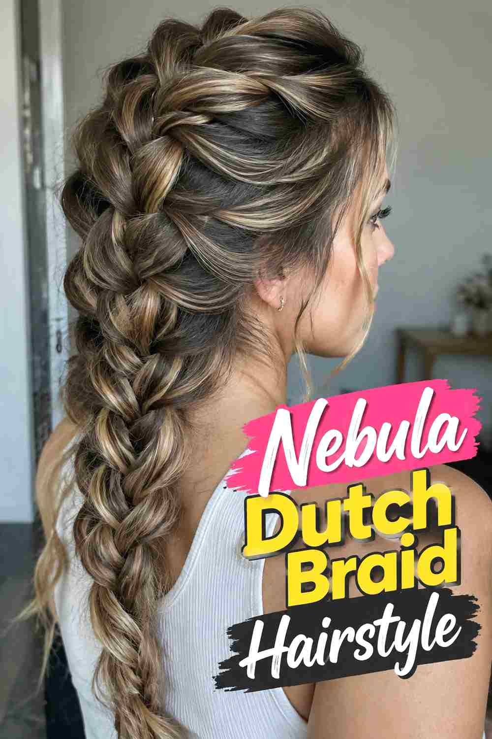 4. Nebula Dutch Braid Hairstyle