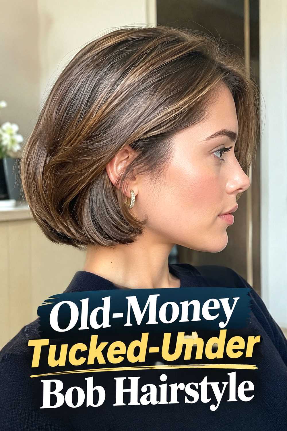 18. Old Money Tucked Under Bob Hairstyle
