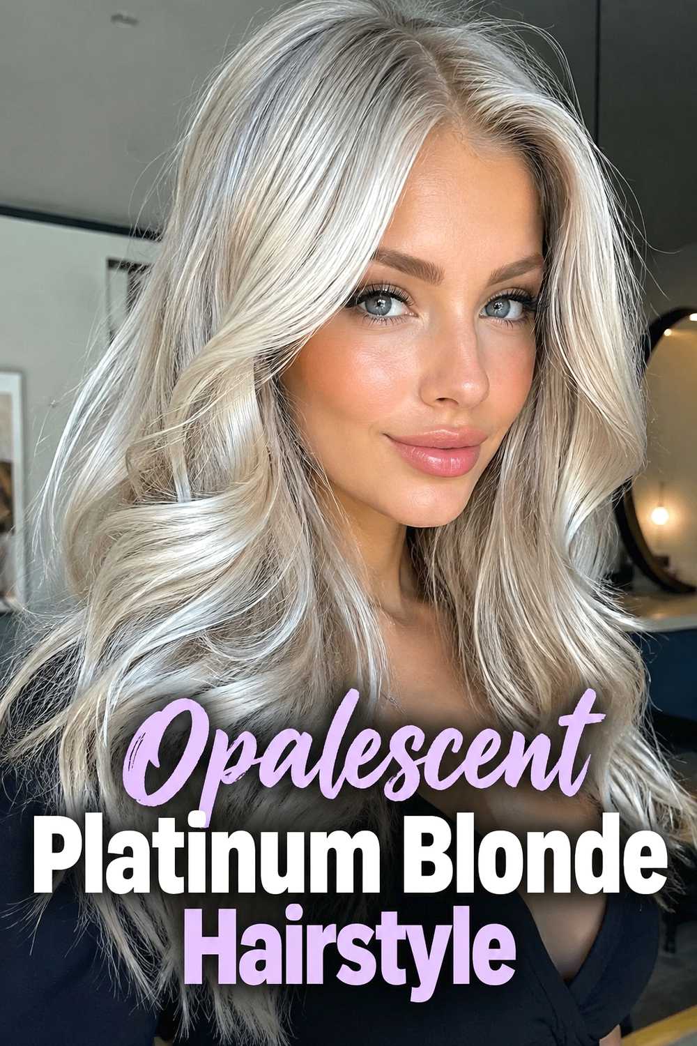 10. Opalescent Platinum Blonde Hairstyle