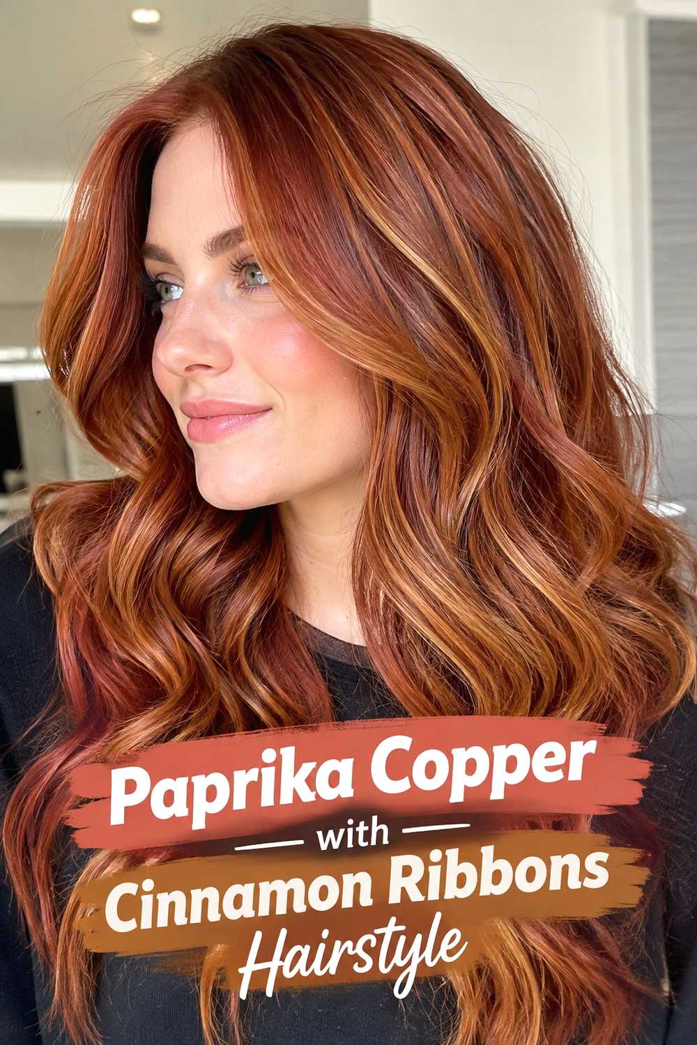 13. Paprika Copper With Cinnamon Ribbons Hairstyle
