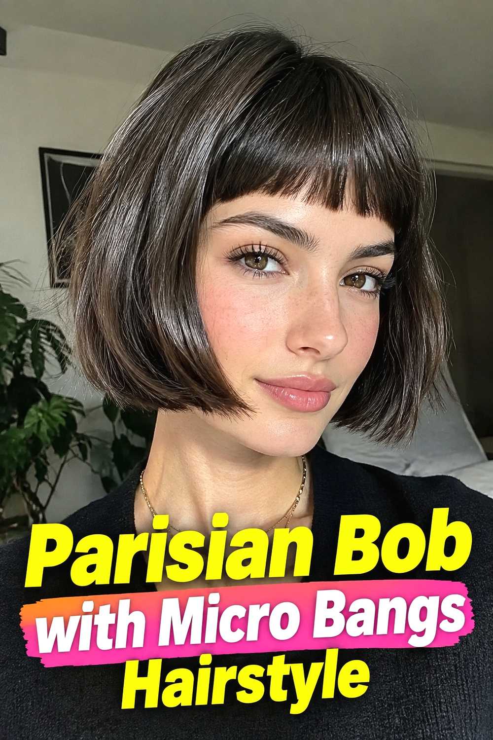 16. Parisian Bob With Micro Bangs Hairstyle