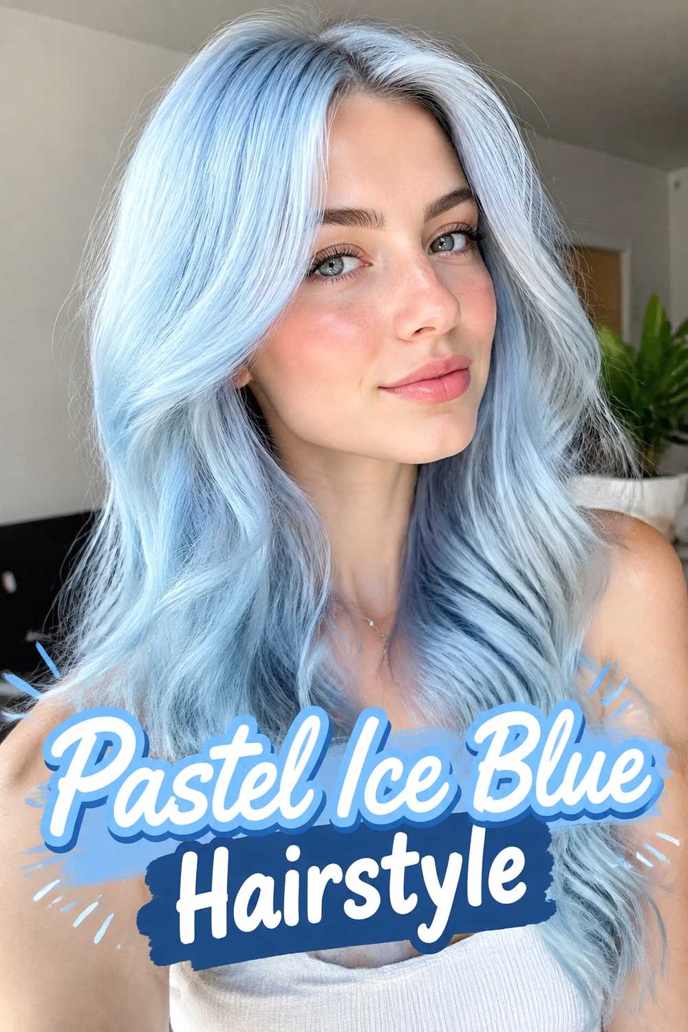 7. Pastel Ice Blue Hairstyle