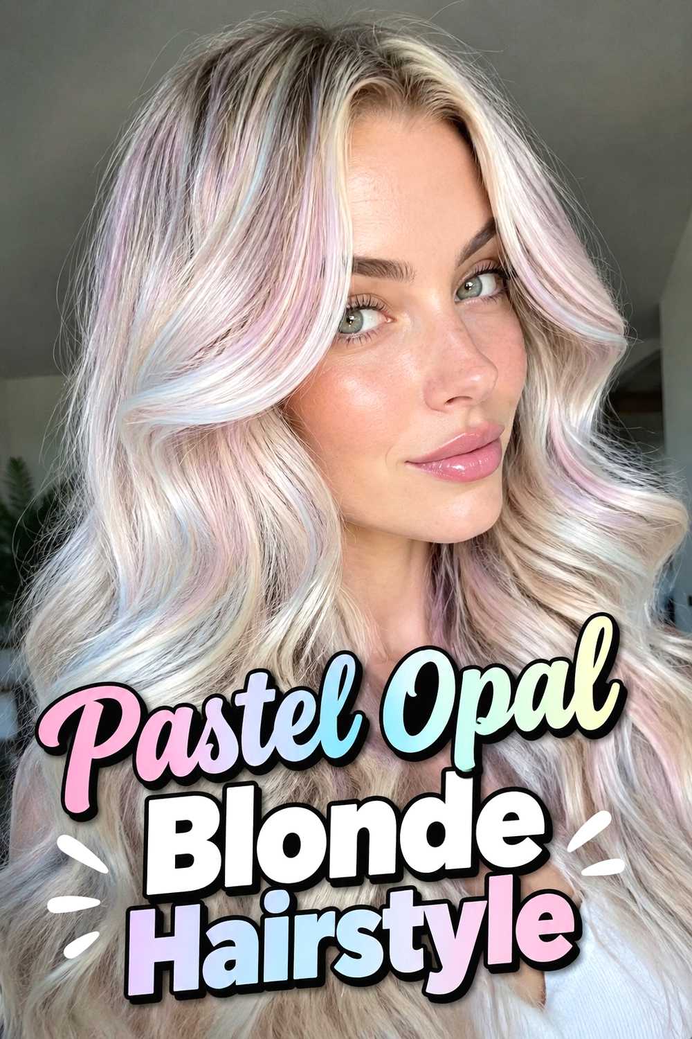 13. Pastel Opal Blonde Hairstyle