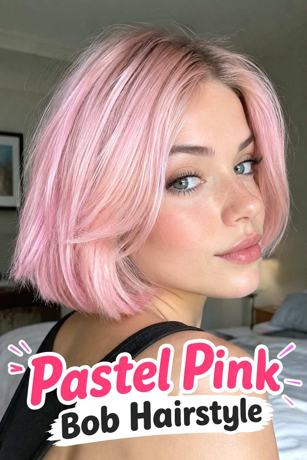4. Pastel Pink Bob Hairstyle