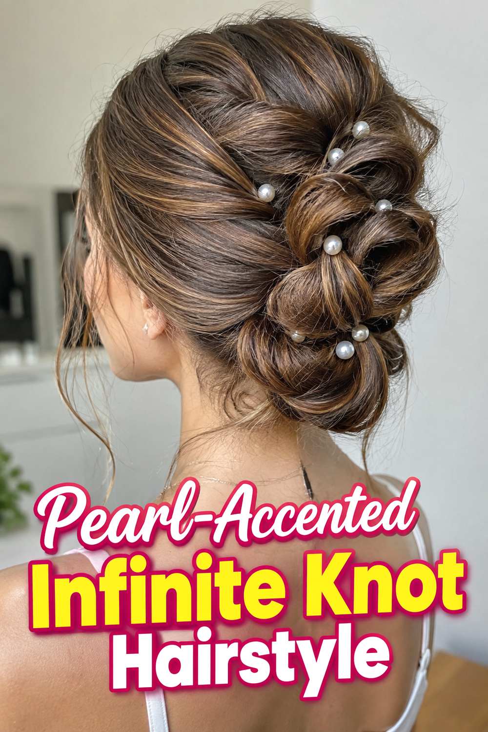Pearl-Accented Infinite Knot Hairstyle