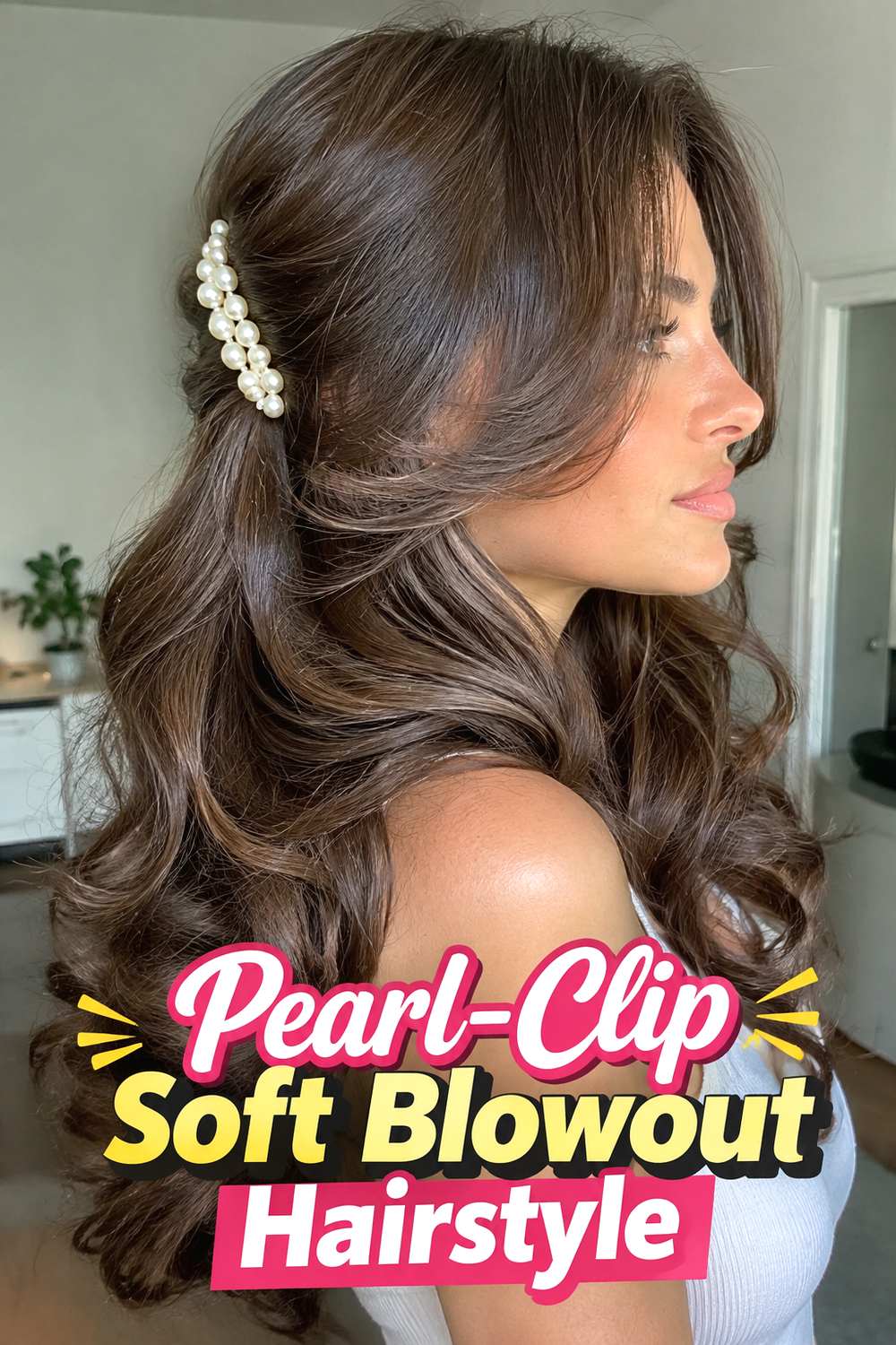 Pearl-Clip Soft Blowout Hairstyle
