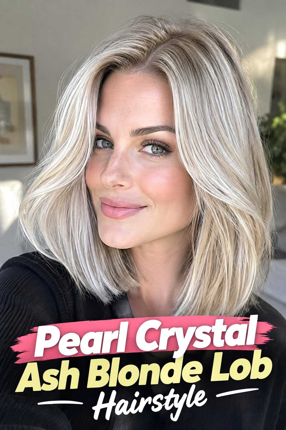 2. Pearl Crystal Ash Blonde Lob Hairstyle