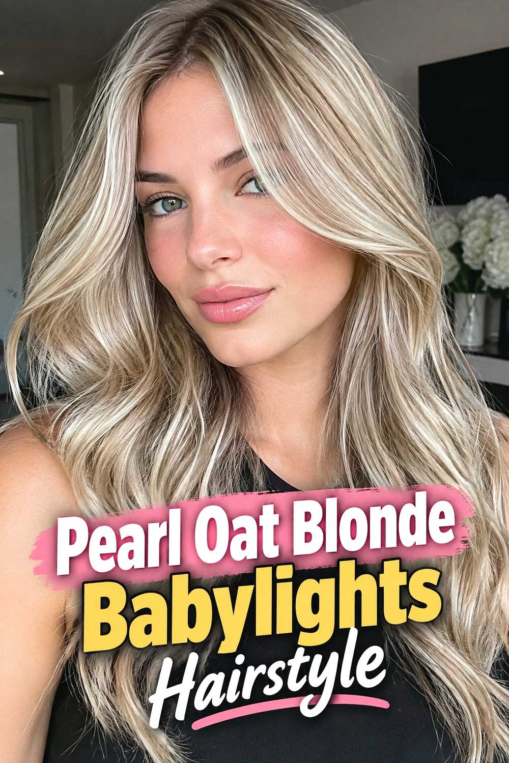 3. Pearl Oat Blonde Babylights Hairstyle