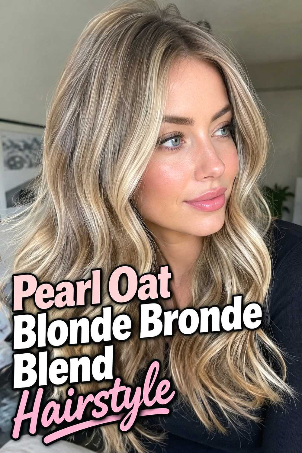 19. Pearl Oat Blonde Bronde Blend Hairstyle