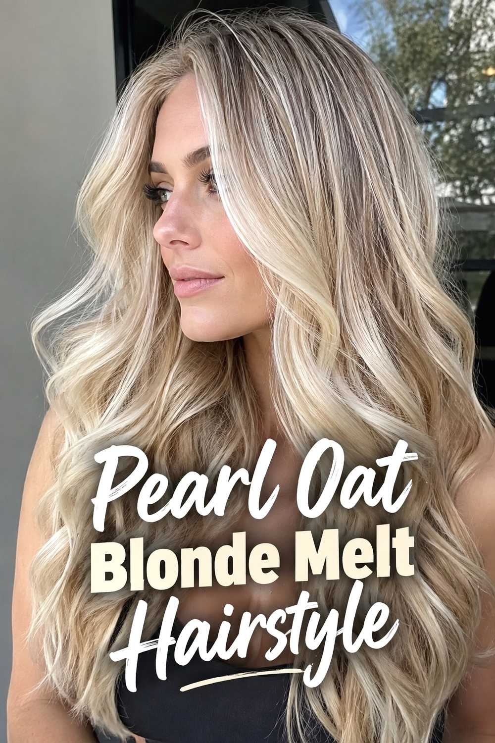 13. Pearl Oat Blonde Melt Hairstyle