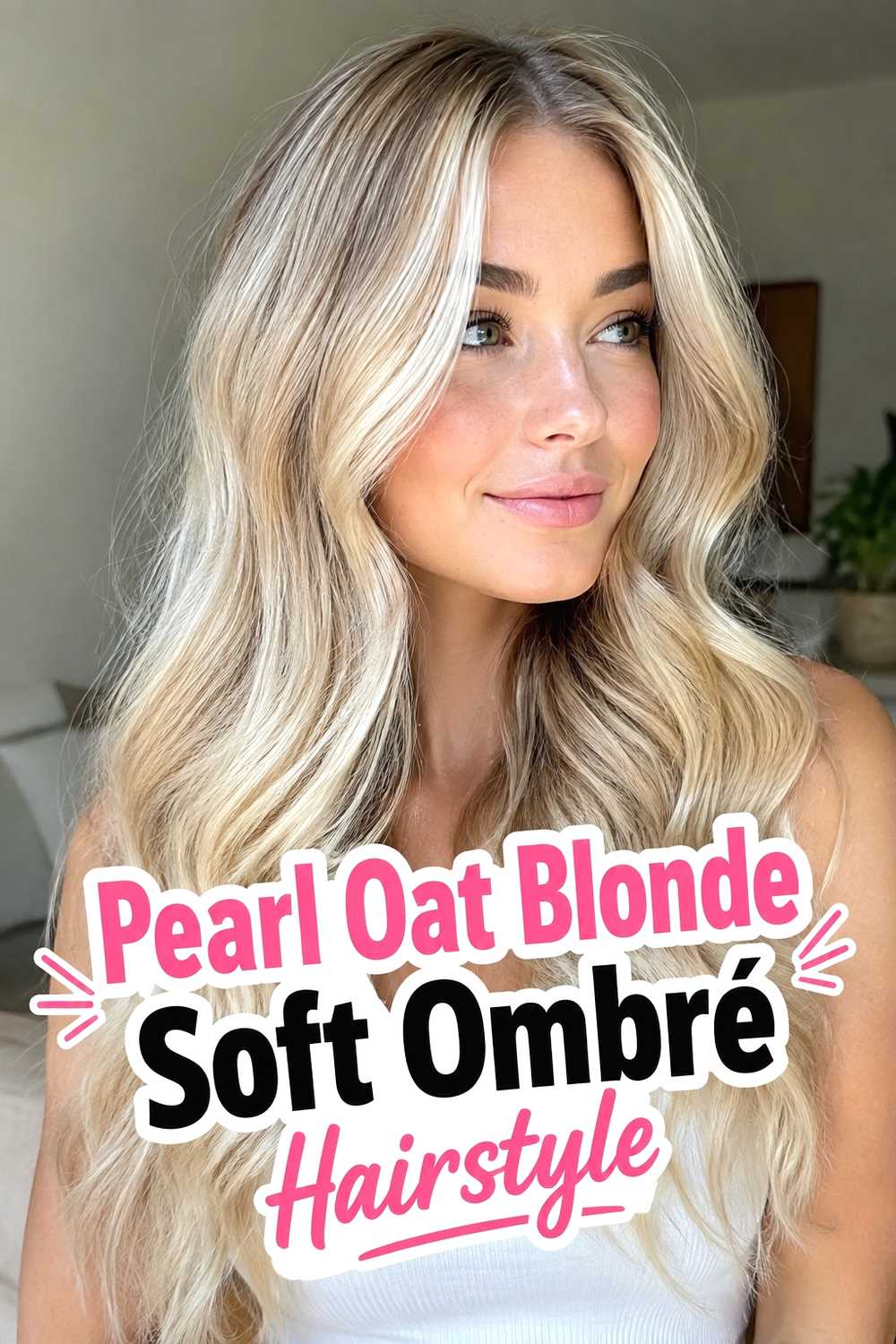 16. Pearl Oat Blonde Soft Ombre Hairstyle