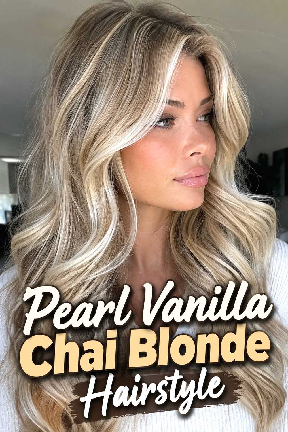 19. Pearl Vanilla Chai Blonde Hairstyle