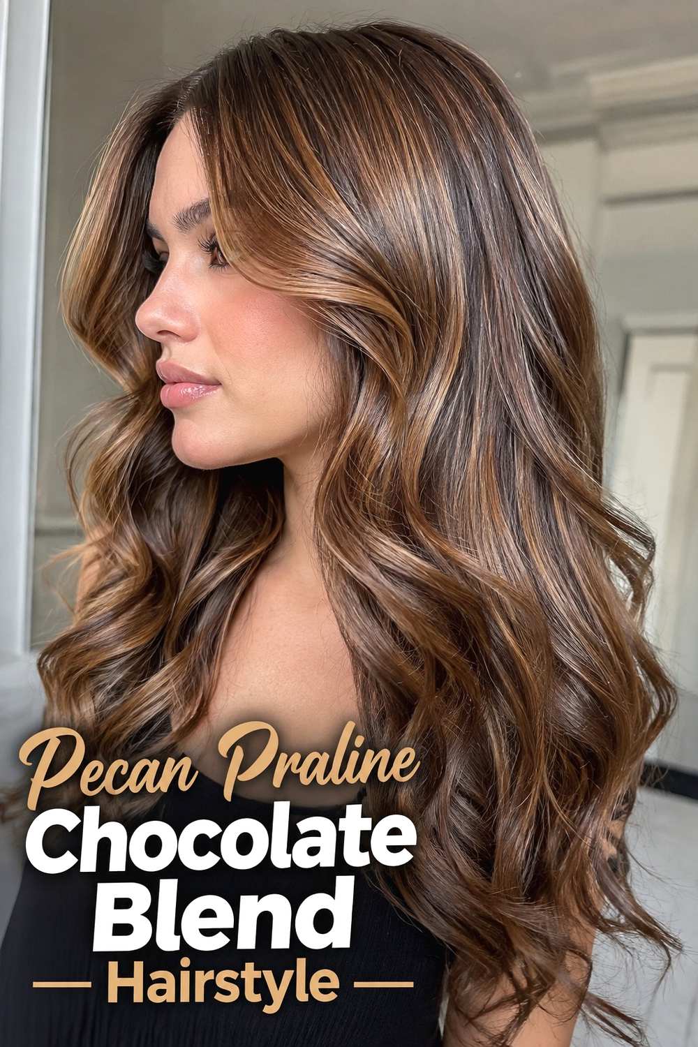 13. Pecan Praline Chocolate Blend Hairstyle