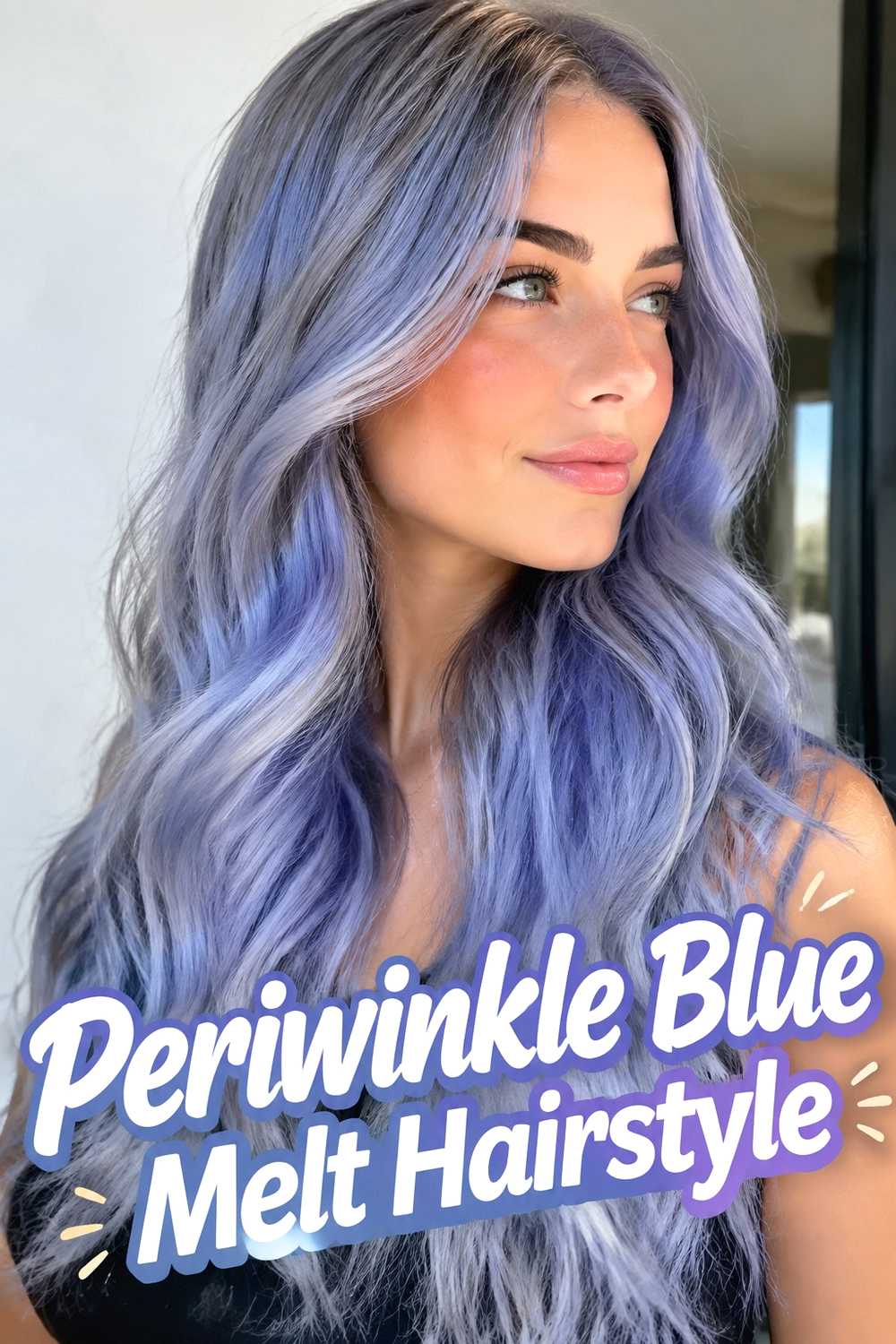 9. Periwinkle Blue Melt Hairstyle