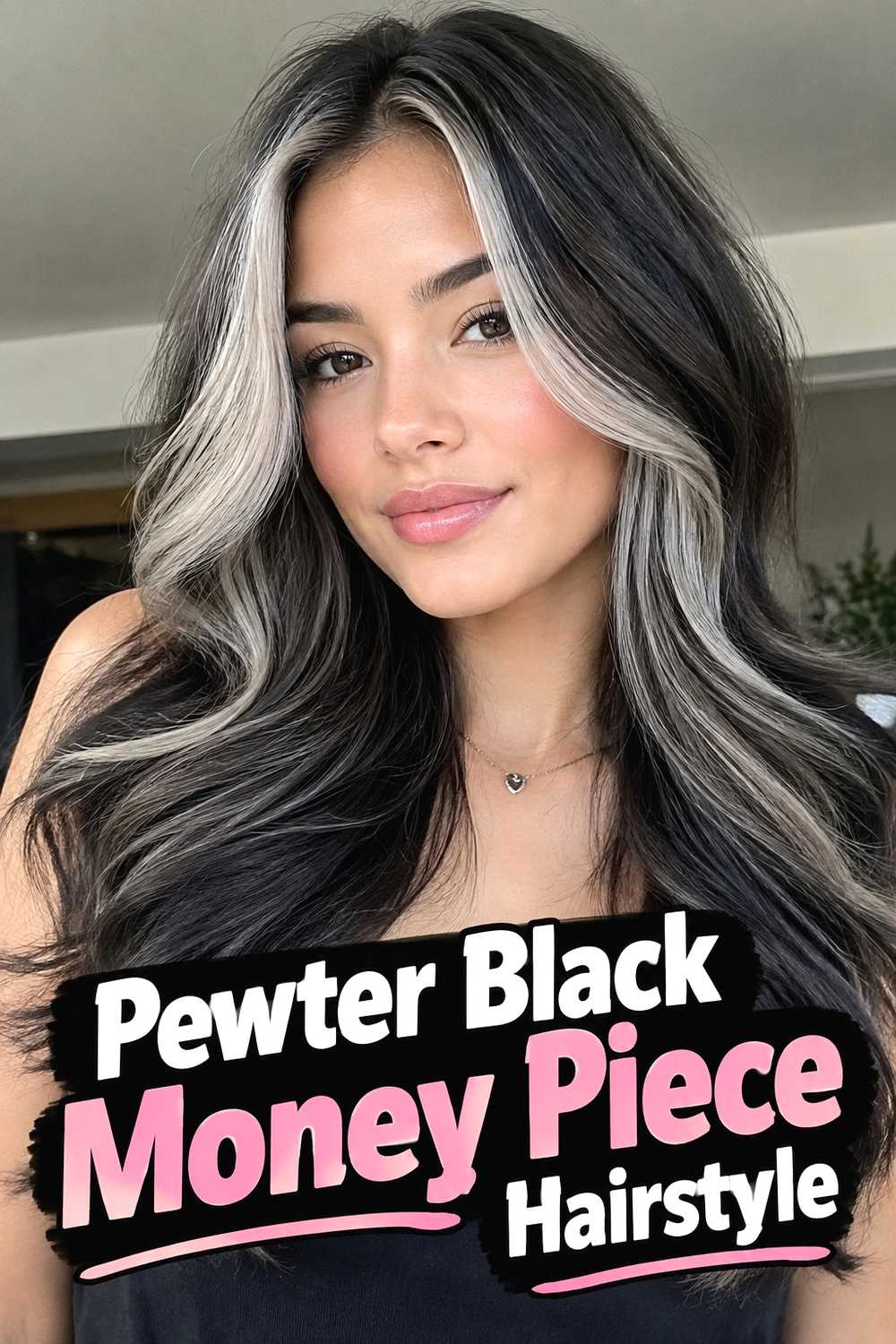10. Pewter Black Money Piece Hairstyle