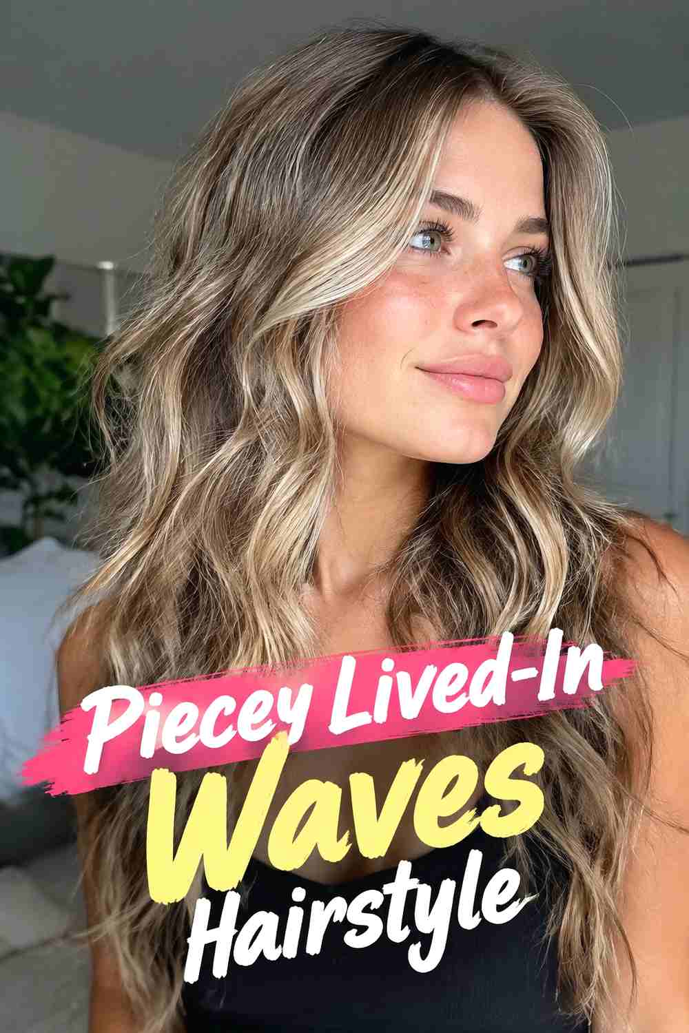 13. Piecey Lived In Waves Hairstyle