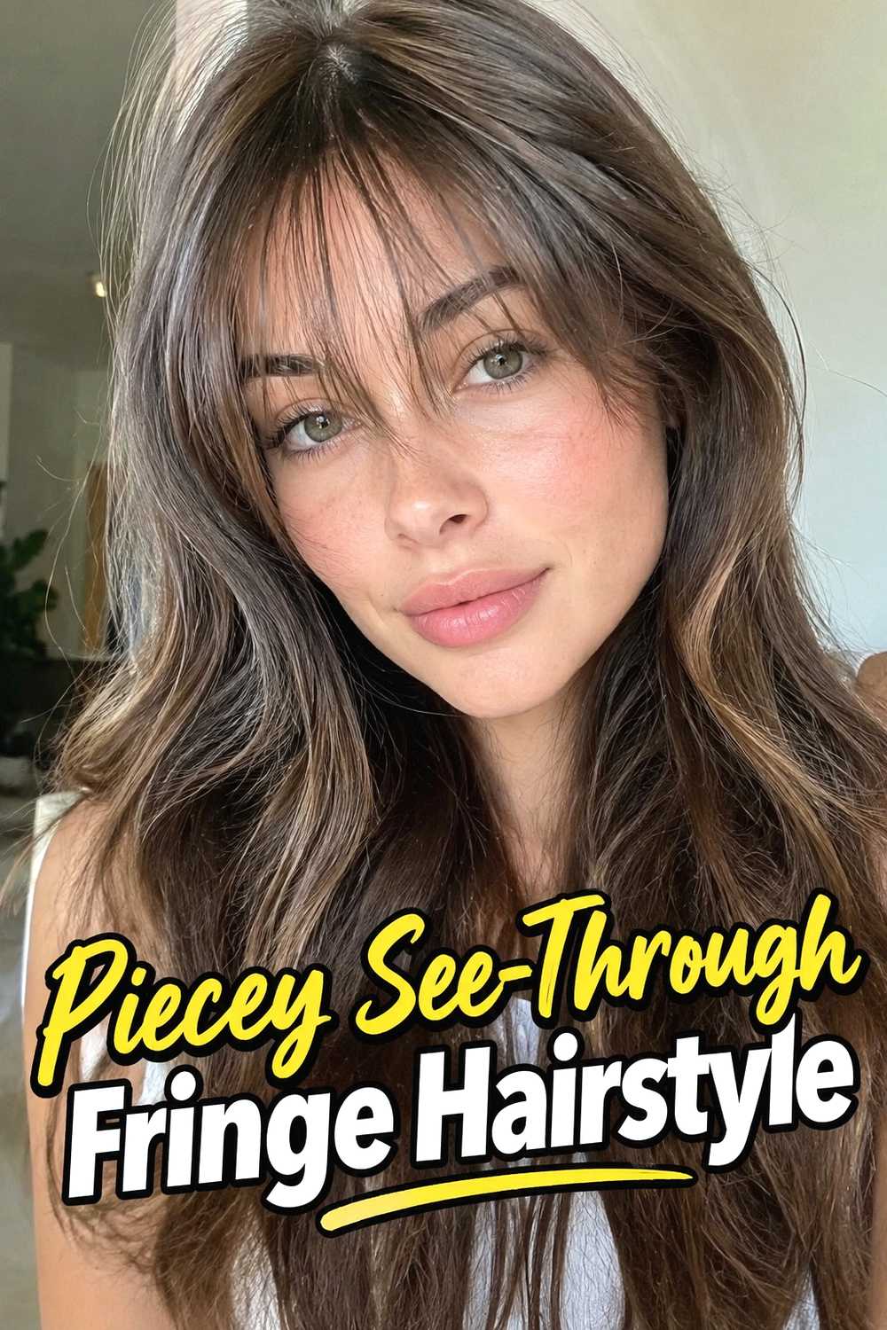 17. Piecey See Through Fringe Hairstyle