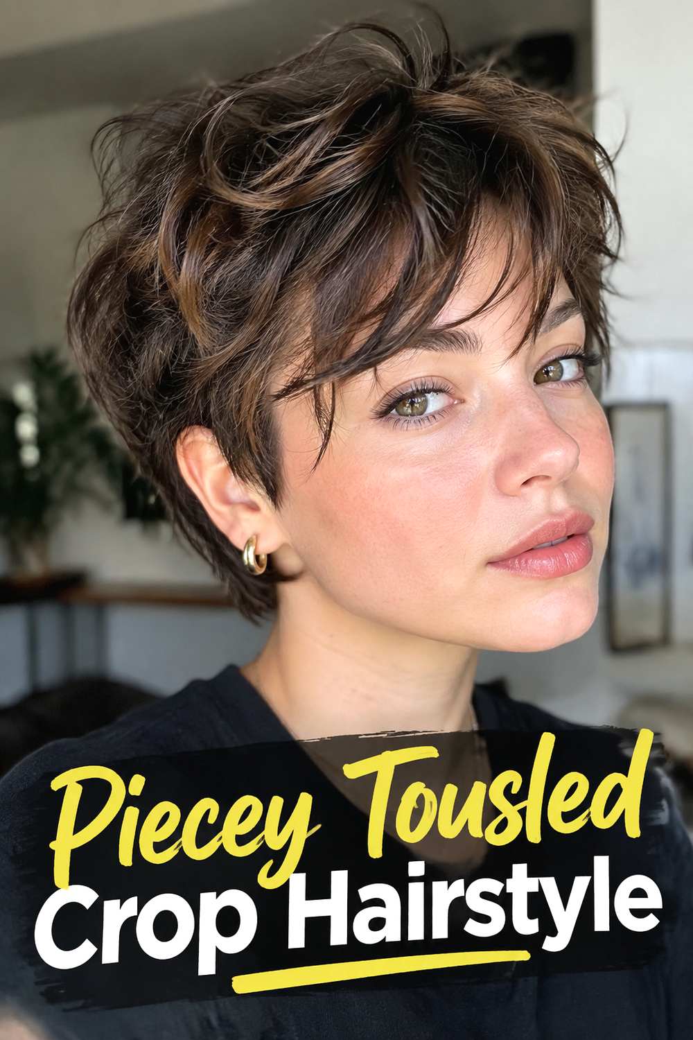 Piecey Tousled Crop Hairstyle